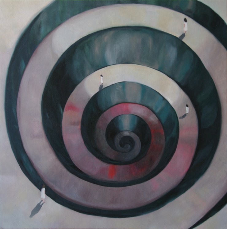 thinkhole 90×90cm oil on canvas 2015