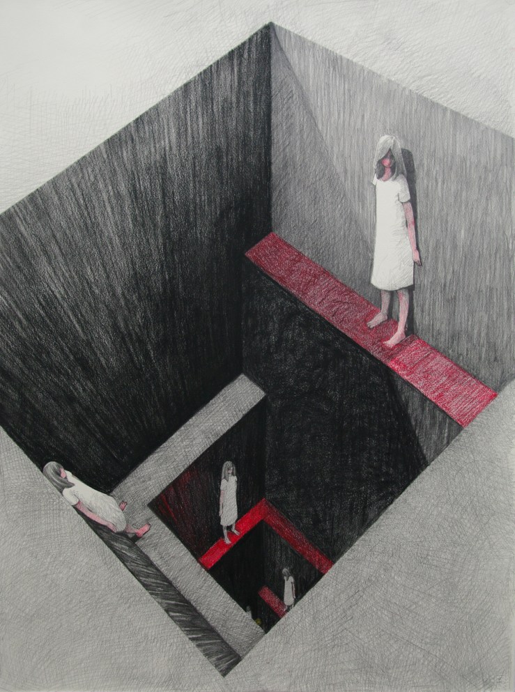 hole 55×78cm chacoal,pencil on paper 2015